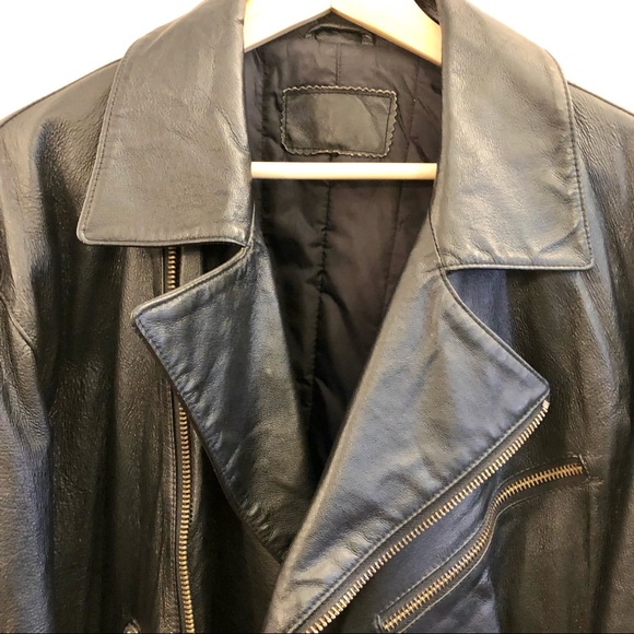 Genuine Italian Leather Moto Style Men's Jacket - Picture 9 of 12
